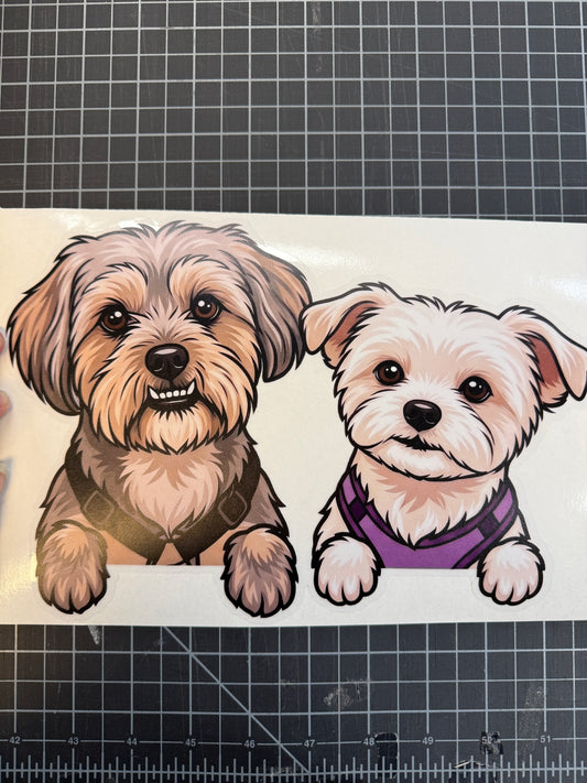 Custom Pet Car Decal, Personalized Dog Window Sticker